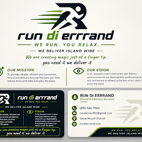 Run Di Errand logo, mission, vision and brand card